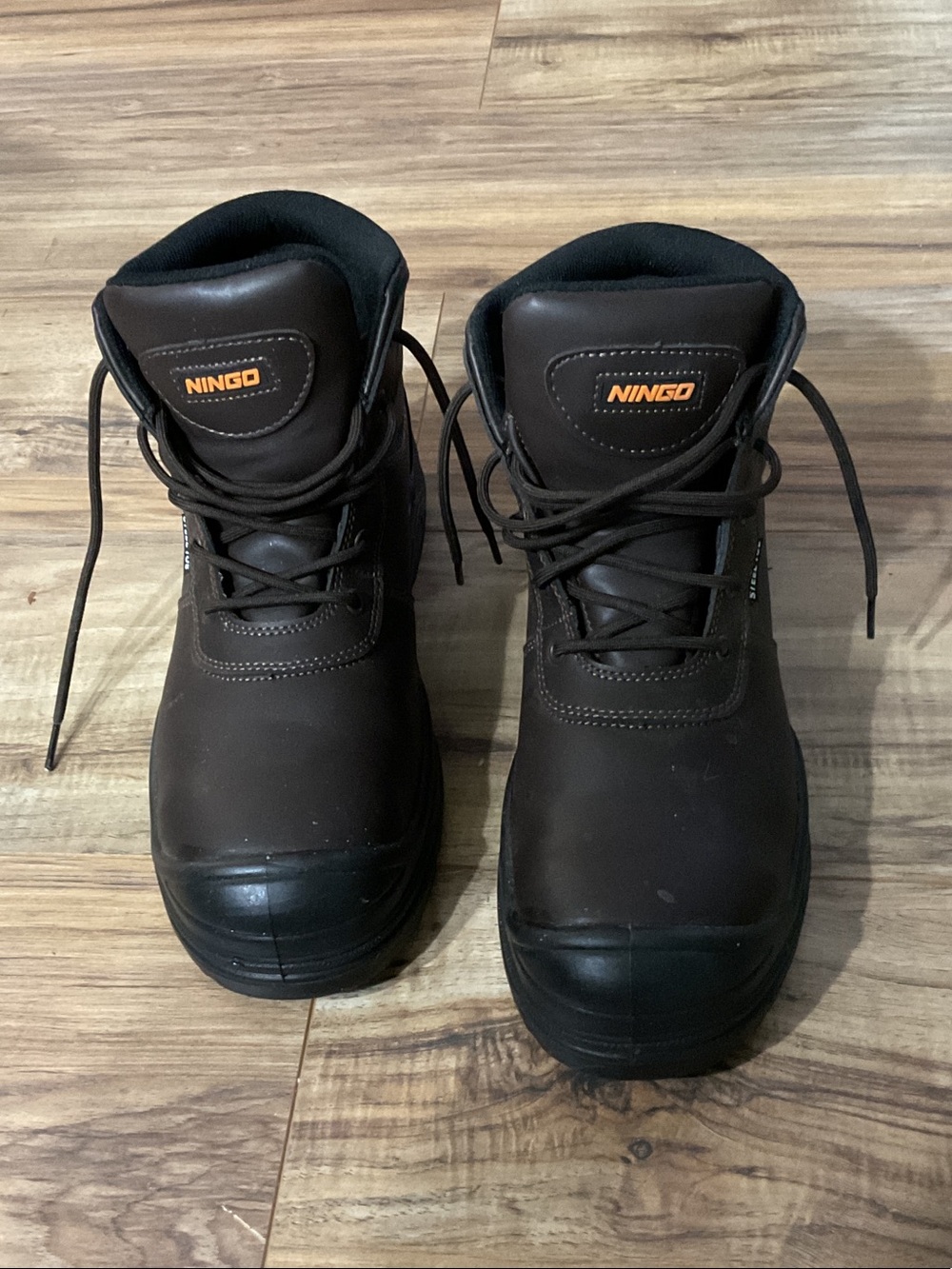 Ningo Men's Brown Lace-Up Work Boots
